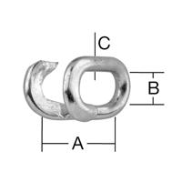 Článek řetězu 4 mm zn 2 ks