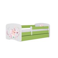 Dětská postel Babydreams+M zelená 70x140 Kůň