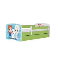 Dětská postel Babydreams+M zelená 70x140 Země ledu