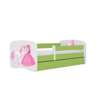 Dětská postel Babydreams+SZ+M zelená 80x180 Princezna 2