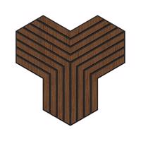 Frézovaný panel Triple wenge MDF