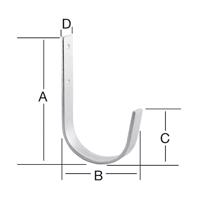 Hák uni 170x90x100x25 zn