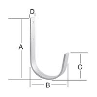 Hák uni 87x32x39x15 zn