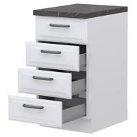 Kuchyňská skříňka Evia r-45-4mbox/4 4s pearl grey matná