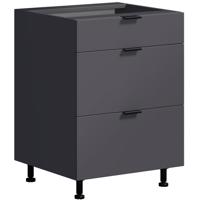 Kuchyňská Skříňka LOFT II D60 3SZ METALBOX grafit