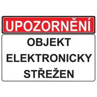 Objekt elektronicky strezen 210x148mm