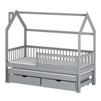 Posteľ Domček Papi 80x160 grey