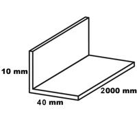 Profil uholníkový PVC cerny lesk 10x40x2000