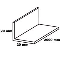 Profil uholníkový PVC šedá 20x20x2600