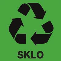 Recyklace - sklo 92x92 mm samolepka