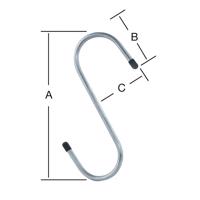 S-hák 175x65x52 mm zn