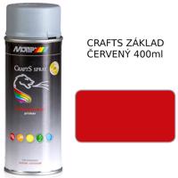 Sprej Crafts základní lak červená 400ml