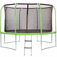 Trampolína COMFORT 366cm zelená s žebříkem