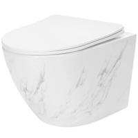 WC závěsné Carlos duroplast/Flat/Zm Nature Marble